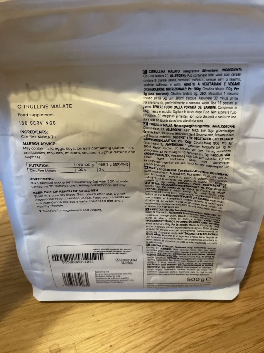 Cibi & Specialità: Bulk Citrulline Malate – Nuovo e nell'imballaggio originale da Winterthur venduto da Lukas.Ricardo 1