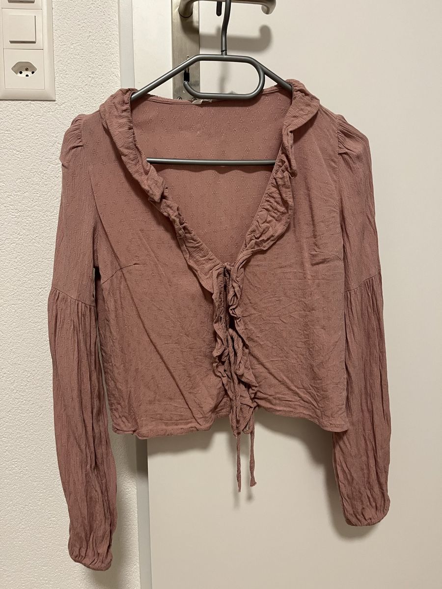 Stradivarius Blusen: Bluse mit Ruschen Stradivarius altrosa S neu – Neu (gemäss Beschreibung) aus Birrwil von vanyboo