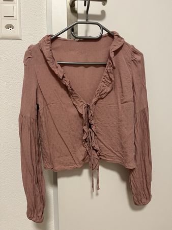 Bluse mit Ruschen Stradivarius altrosa S neu