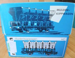 Märklin HO 4635, 2 Wagons benne en métal DB