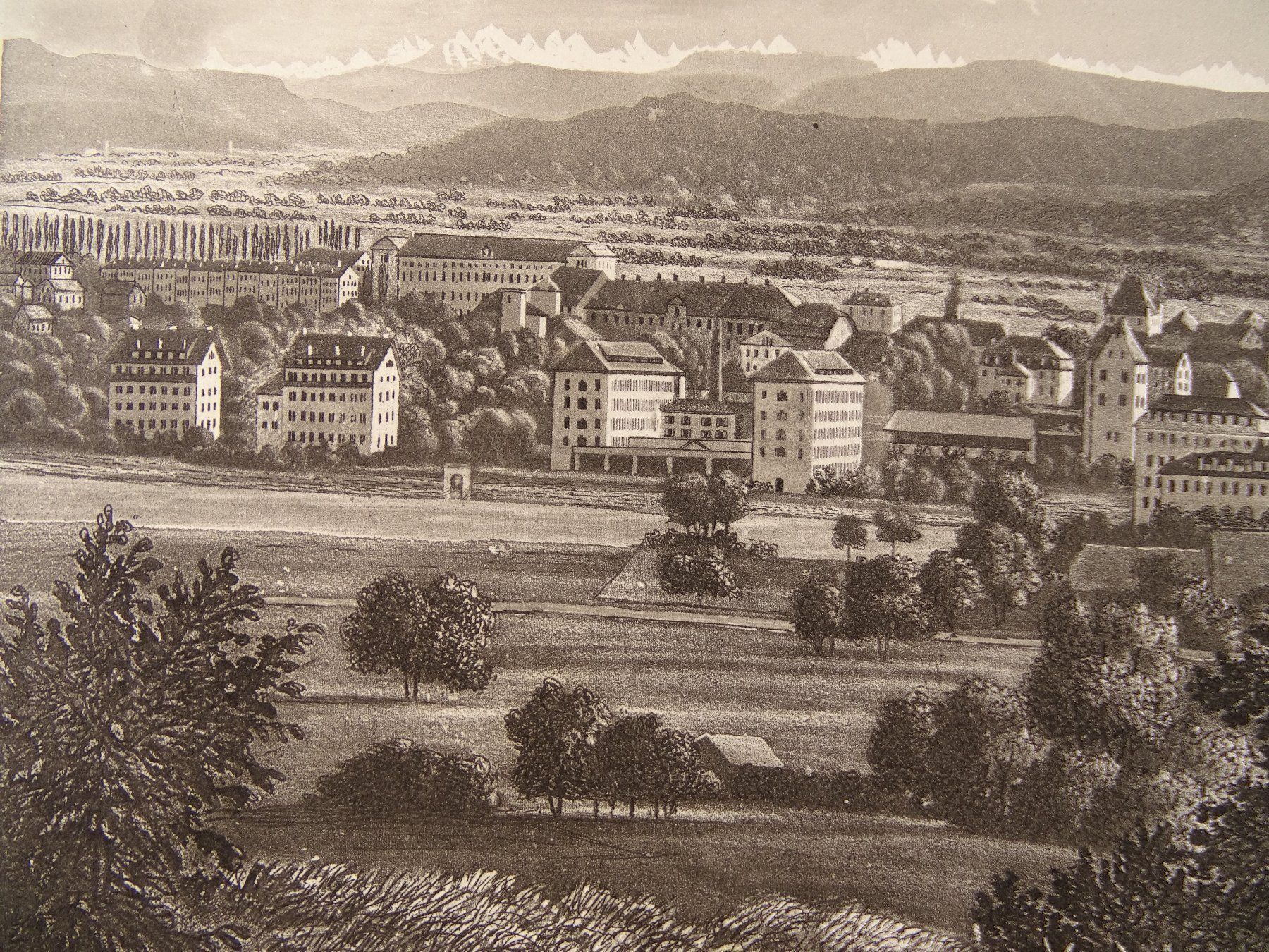 Incisioni: AARAU, AQUATINTA 1865 – Usato da Grüningen venduto da Kartensammler 3