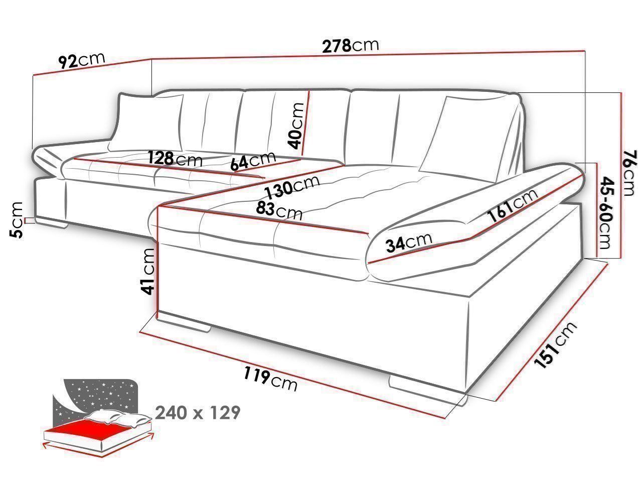 Divani: Ecksofa Wohnlandschaft mit Bettkasten und Schlaffunktion – Nuovo e nell'imballaggio originale da Wallenwil venduto da toesstal-vertrieb 8