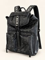 Rucksack MCM schwarz mit Logo Muster Neuer Zustand