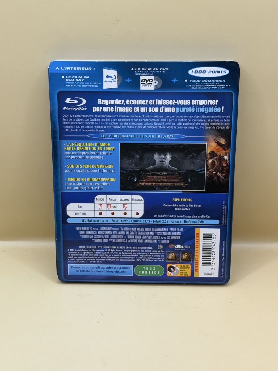 Alle DVDs: La Planète des Singes Blu-ray Tim Burton  – Gebraucht aus Genève von sho_67qj 1