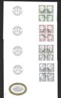 4 FDC 617 - 620 Serie Viererblöcke ET Bern 14.9.1978
