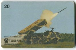 Telefonkarte "Raketenwerfer". Brasilien.