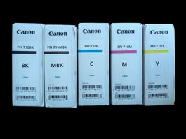 CANON PFI-710BK / 710MBK / 710C / 710M / 710Y NEUFS SCELLES.