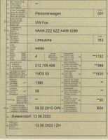 VW FOX 1.4 Liter Unfallwagen