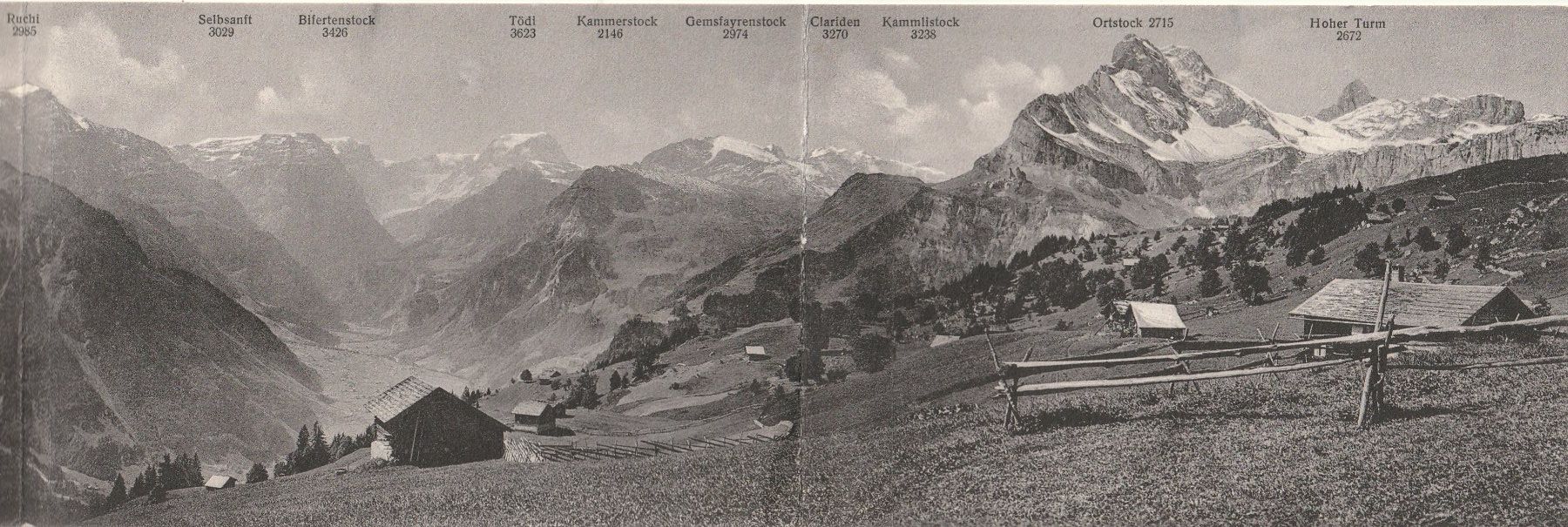 Ansichtskarten: Braunwald Panoramakarte 3-teilig – Gebraucht aus Rorschacherberg von fratovi2