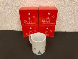 Tassen 4 Stück, Weihnachtsmotiv, je ca. 10 x 8 cm