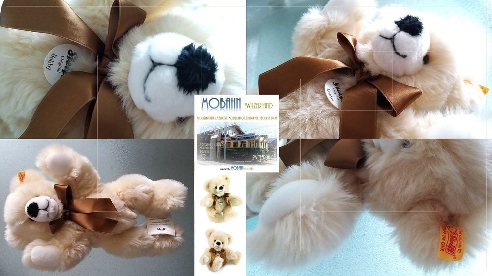 Steiff Bobby Schlenker-Teddy 40 Cm – Kuschelweicher Plüschbär Mit Schleife – Waschmaschinenfest