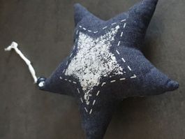 Étoiles en tissu pour sapin ou porte