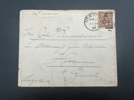 1892 Brief New York Hottingen  (G639)