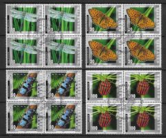 2002: Insekten Viererblock Serie Nr.1061-1064 ET