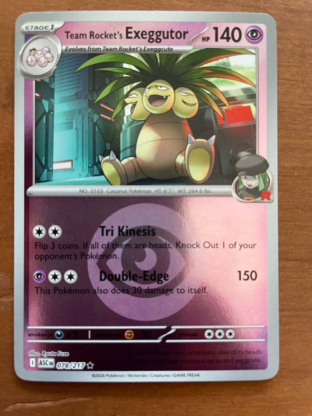 Pokémon Carte collezionabili: Pokemon Team Rocket's Exeggutor Reverse (Versand gratis) – Nuovo (secondo la descrizione) da Chur venduto da Angerson