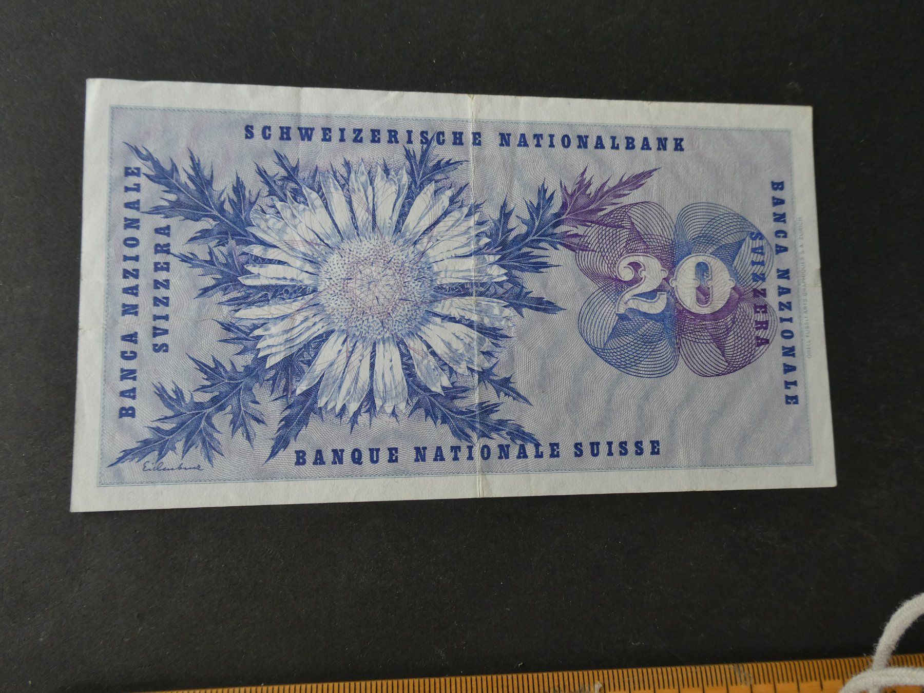 Banconote: Schweiz 1974, 20 Franken – Usato da Hinterforst venduto da Rohusri 1