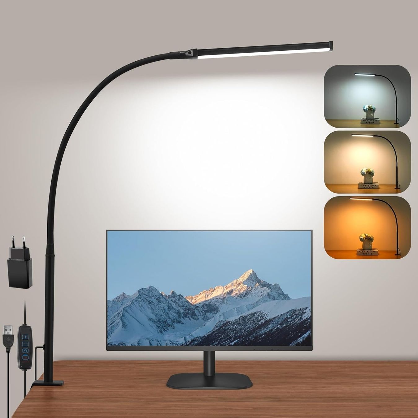Lampade: LED Schreibtischlampe klemmbar dimmbar augenschonend – Nuovo e nell'imballaggio originale da Neuhausen venduto da apo_zn9s