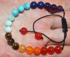 Armband 257 – 7 Chakra 8mm Perlen – Grössenverstellbar