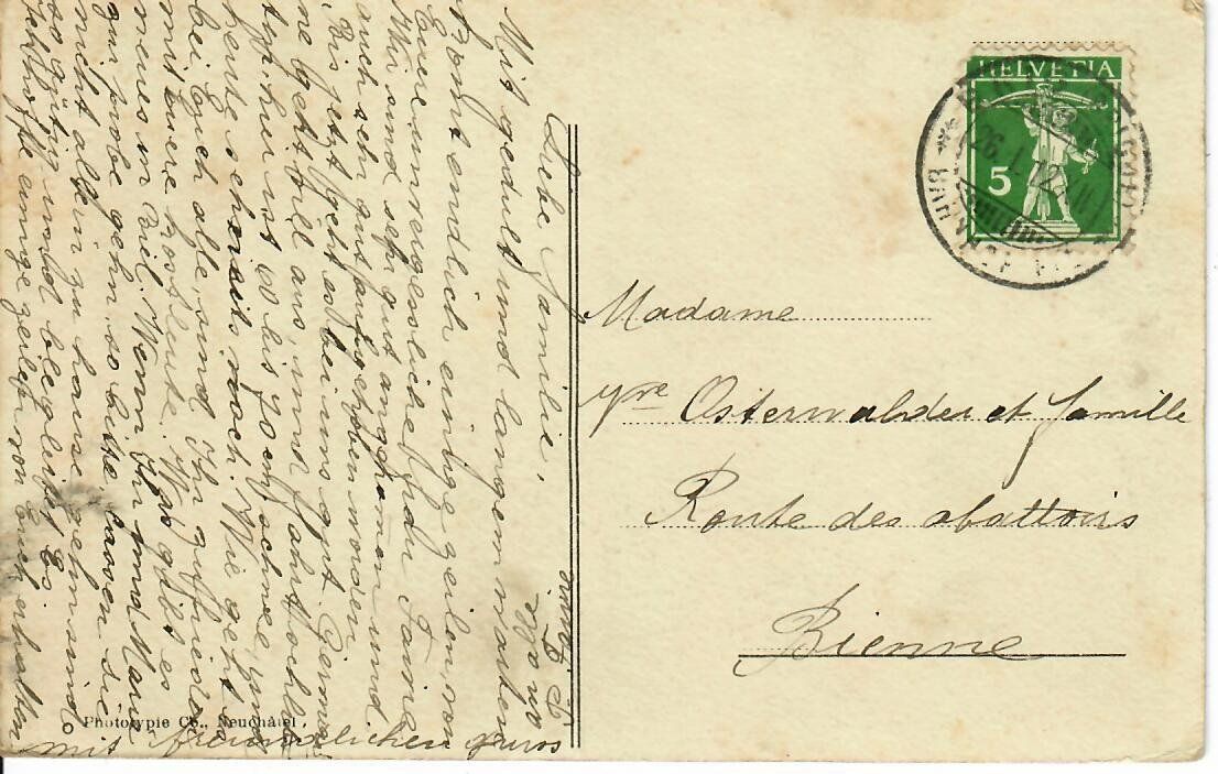 Ansichtskarten: Münster Furkastrasse  1912 – Gebraucht aus Hochdorf von Ziegel-16 1