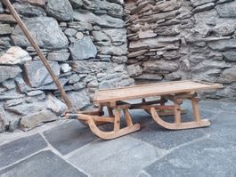 4 kufiger antiker Holzschlitten  sehr selten