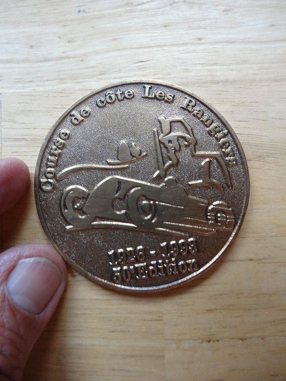 GRANDE-BRETAGNE PLAQUE MÉDAILLE rayal automobile club Rally Hastings