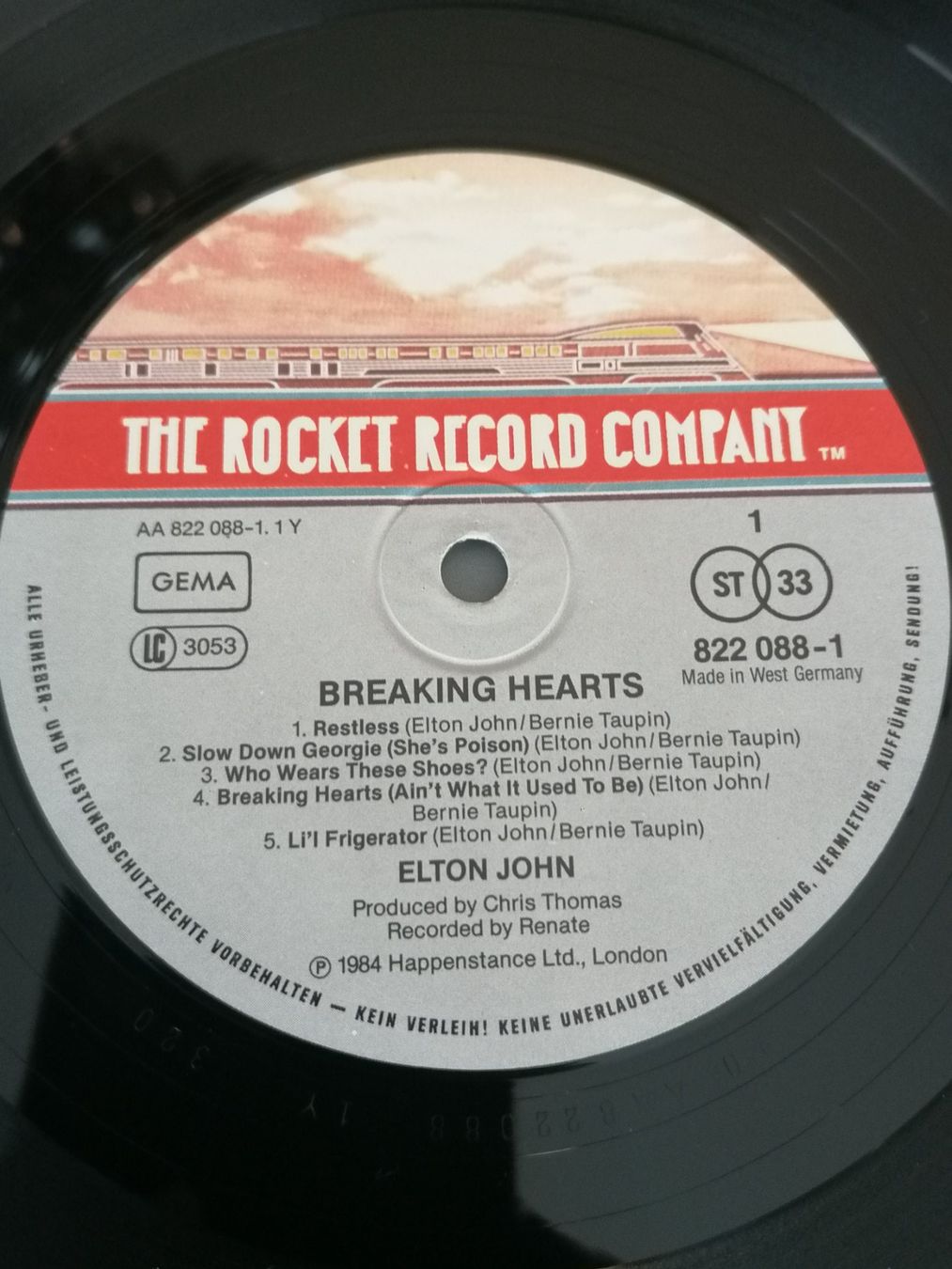 Dischi in vinile: LP - Elton John - Breaking Hearts - Vinyl – Usato da Basel venduto da vintagecollector 3