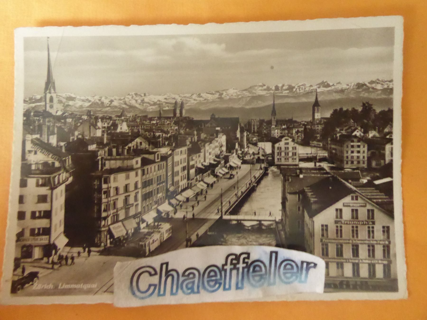 Cartoline postali: 1939 Zürich. Limmarquai – Usato da Zürich venduto da Chaeffeler