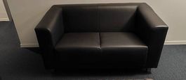 Hochwertiges Echtleder 2-Sitzer Design-Sofa
