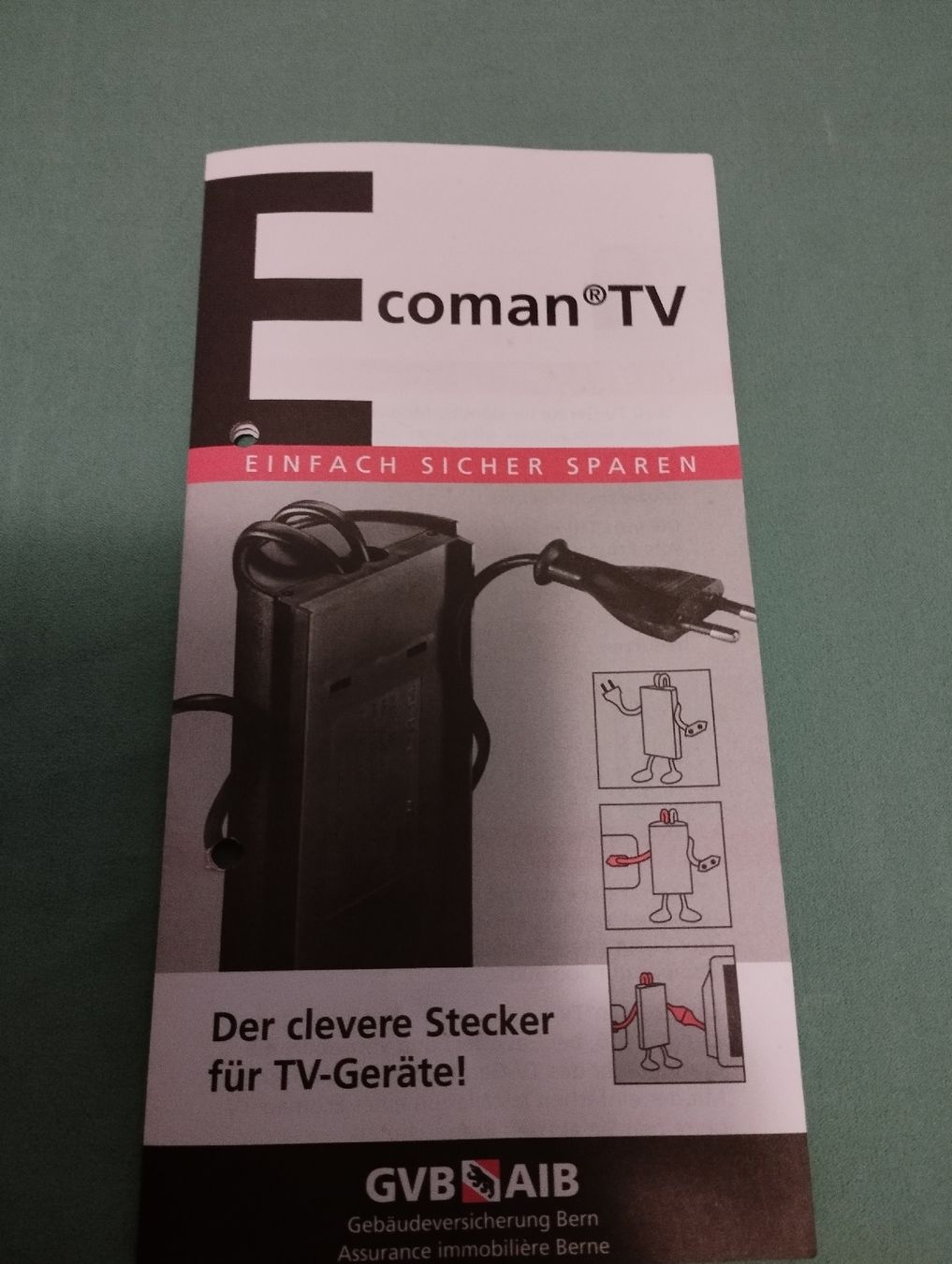 Stromzufuhr: Ecoman TV, Stromsparzwischenstecker – Neu (gemäss Beschreibung) aus Ostermundigen von Dinge1 3