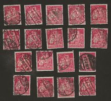 18 Marken Deutsches Reich ZNr. 185 gestempelt Katalog 1980.-