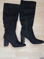 Neue Wildlederstiegel, schwarz, 38, Versand auch möglich