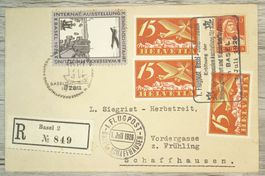 TR59 Enveloppe + Timbre Suisse 1928 FlugPost