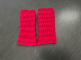 Handgestrickte Pulswärmer Amedisli Rot