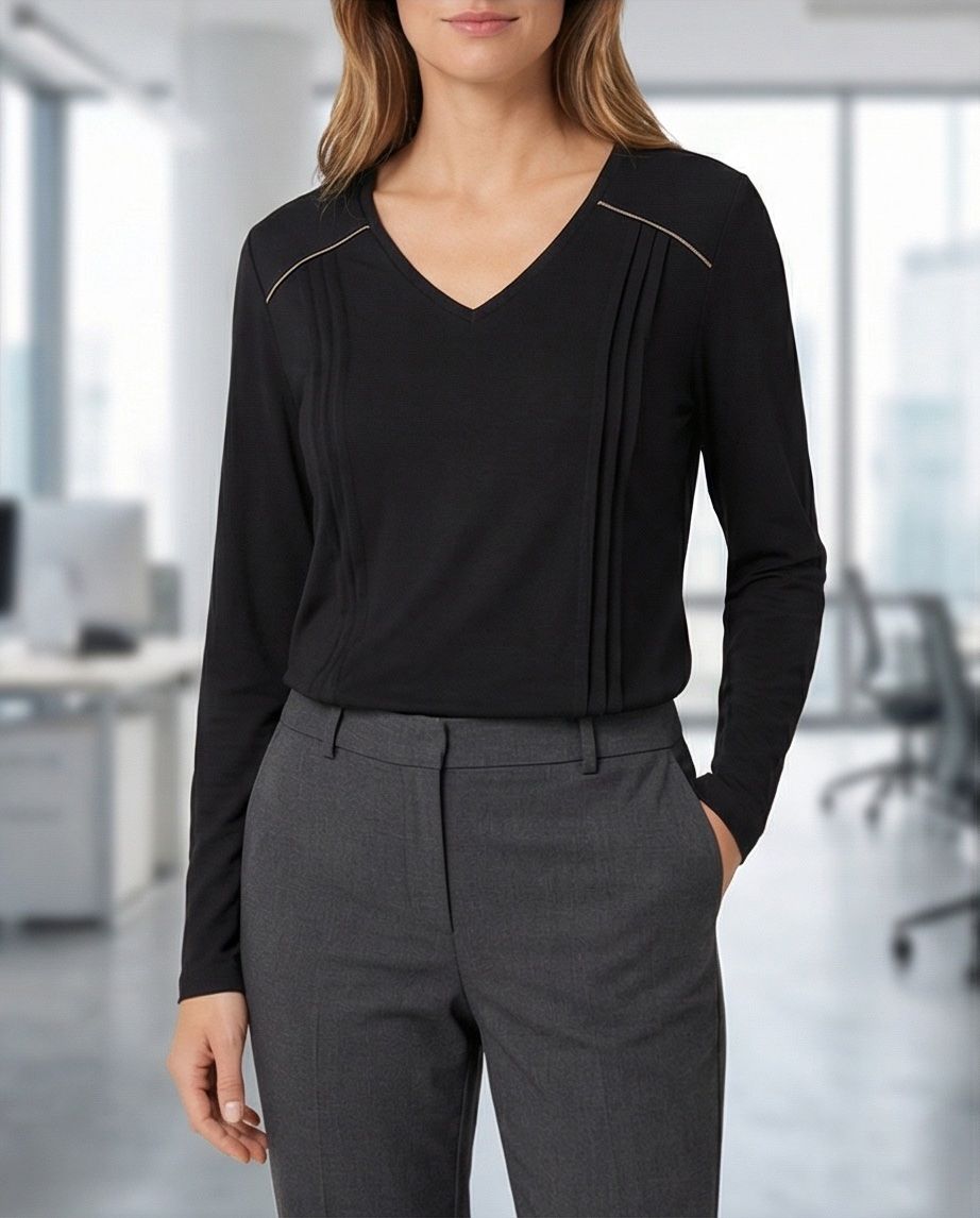 Camicette: Blouse Olsen Noir, Manches Longues – Nuovo e nell'imballaggio originale da Vuisternens-Romont venduto da gol_xp6p