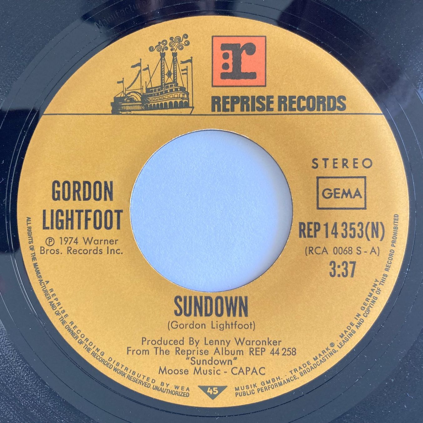 Dischi in vinile: GORDON LIGHTFOOT - SUNDOWN – Usato da Bottens venduto da hotter-than-hell 2