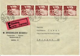 Brief, Express W. Urscheler - Sesseli Basel 1959