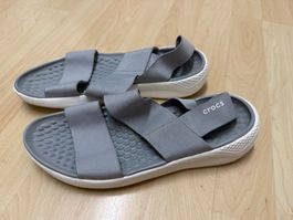 Crocs LiteRide Sandalen Gr. W7 (37), grau