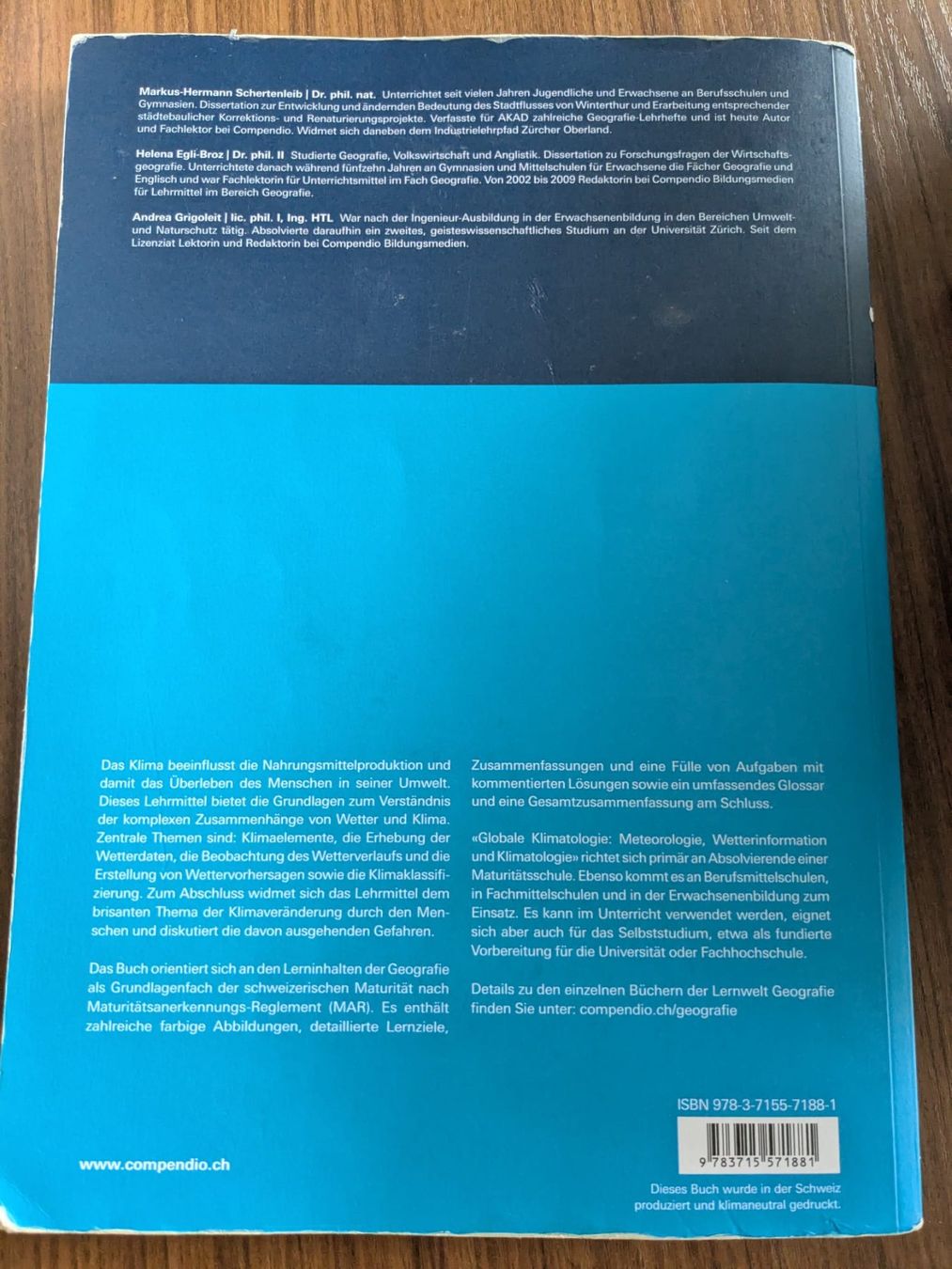Livres: Compendio Globale Klimatologie 4. Auflage – D'occasion à Märstetten par sar_g6lv 1