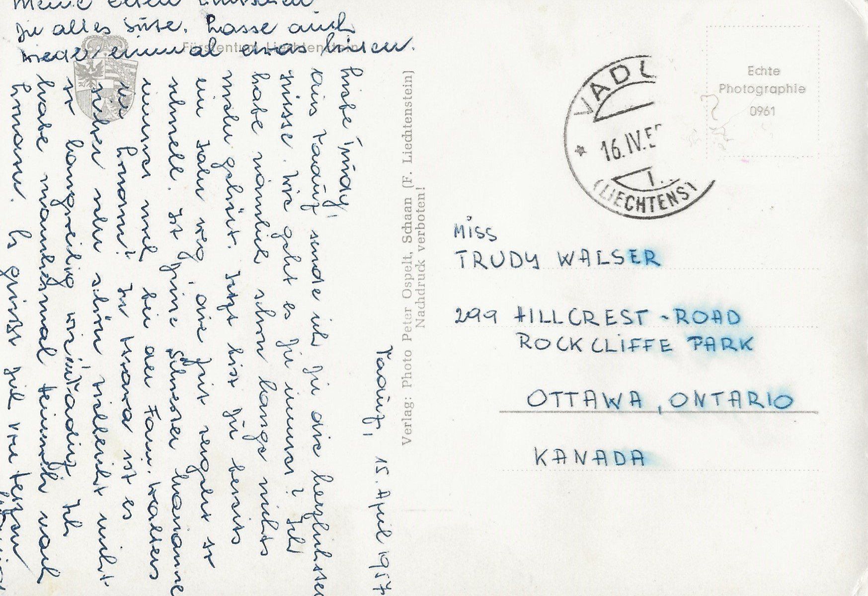 Cartoline postali: Gruss aus Vaduz, 1957 – Usato da Frauenfeld venduto da Merk52 1