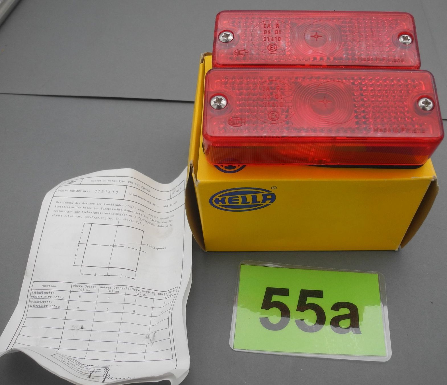 Tutti pezzi di ricambio auto: 2 Stk. Hella Oldtimer Schlussleuchten SR rot, Nr. 55a – Nuovo e nell'imballaggio originale da Kottwil venduto da Crazyrolf