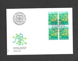 CH FDC Viereblock 1988