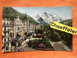 Interlaken Hotels Viktoria und Jungfrau, alte Ansichtskarte