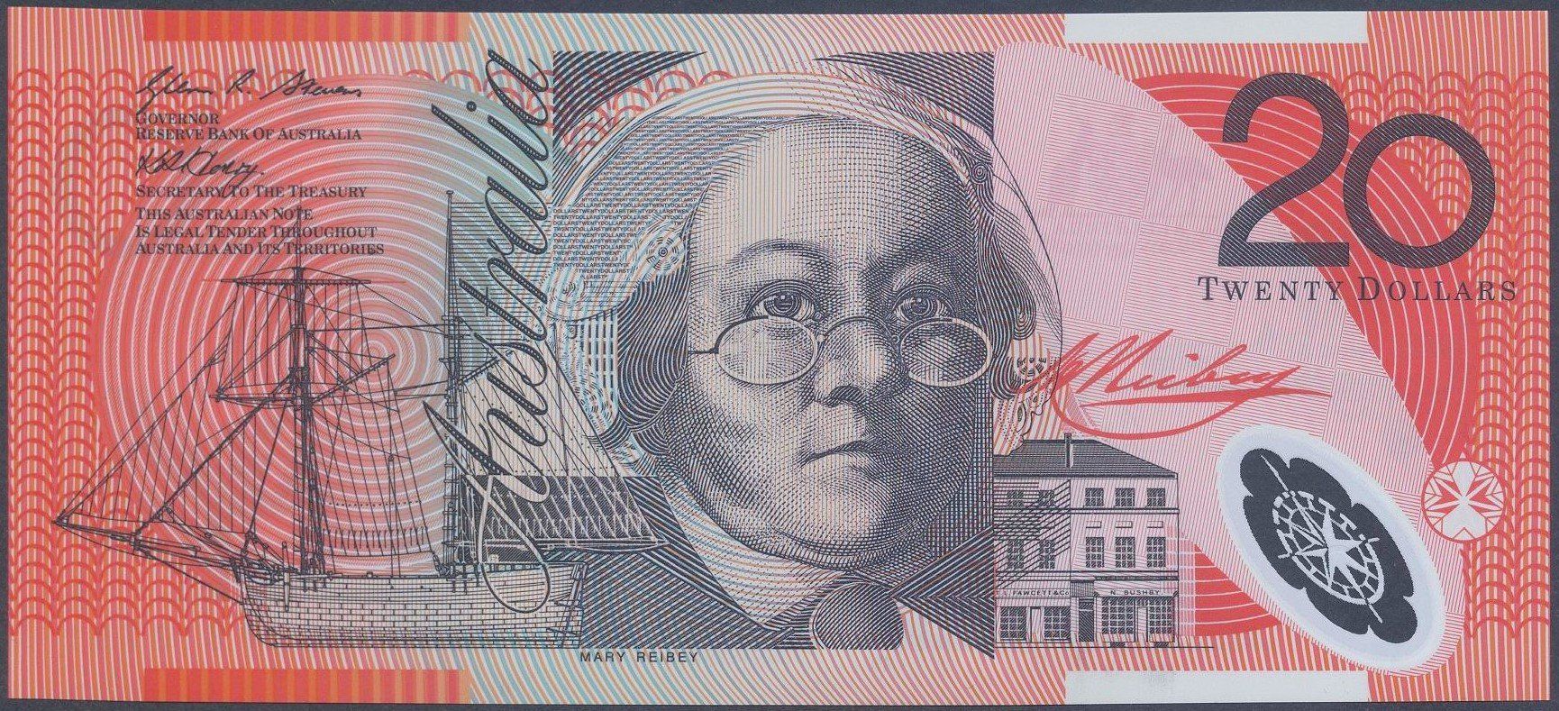 Banknoten: Australien 20 Dollar 2007 P-59e UNC – Neu (gemäss Beschreibung) aus Schliern b. Köniz von pizzitaxi 1