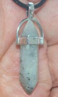 Halskette Y-383 - Säule – Labradorit - 35x8x10mm