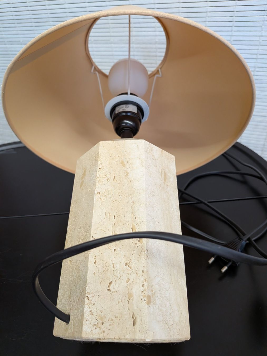 Lampade: Travertin Stein Tischlampe vermutlich Fratelli Mannelli ? – Usato da Emmen venduto da Brockofsky 6