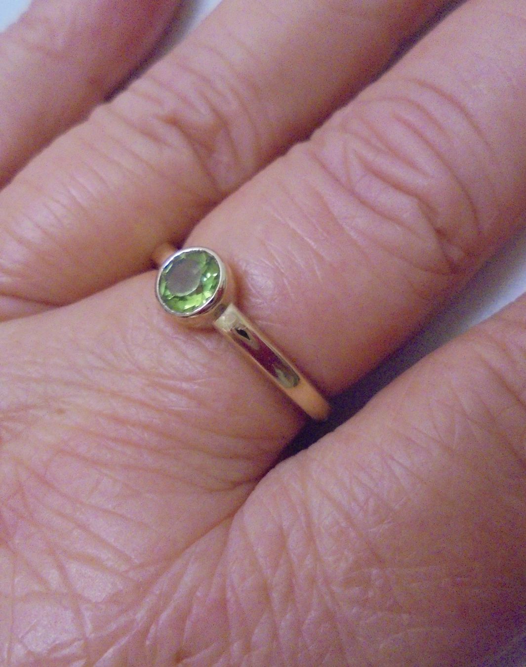 Anelli: Echtschmuck: Peridot-Silberring, vergoldet / 56 – Nuovo (secondo la descrizione) da Zuchwil venduto da maumauchi 4