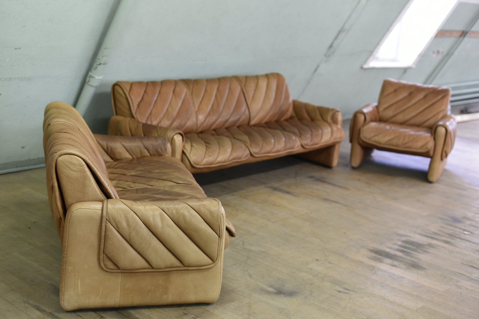 Divani: Vintage Leder Polstergruppe – Usato da Lichtensteig venduto da UsedIN