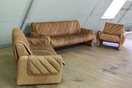 Vintage Leder Polstergruppe