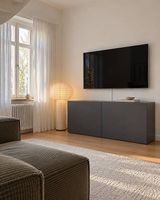 IKEA BESTÅ Sideboard in Dunkelgrau  schlicht & modern