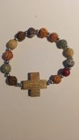 Rosenkranz Medjugorje Holz Rosenperlen Kreuz